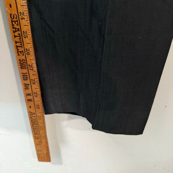 Max Mara Women's Trouser Pants Pleat Front High Rise Black Wool Made in Italy 12 - Picture 9 of 9